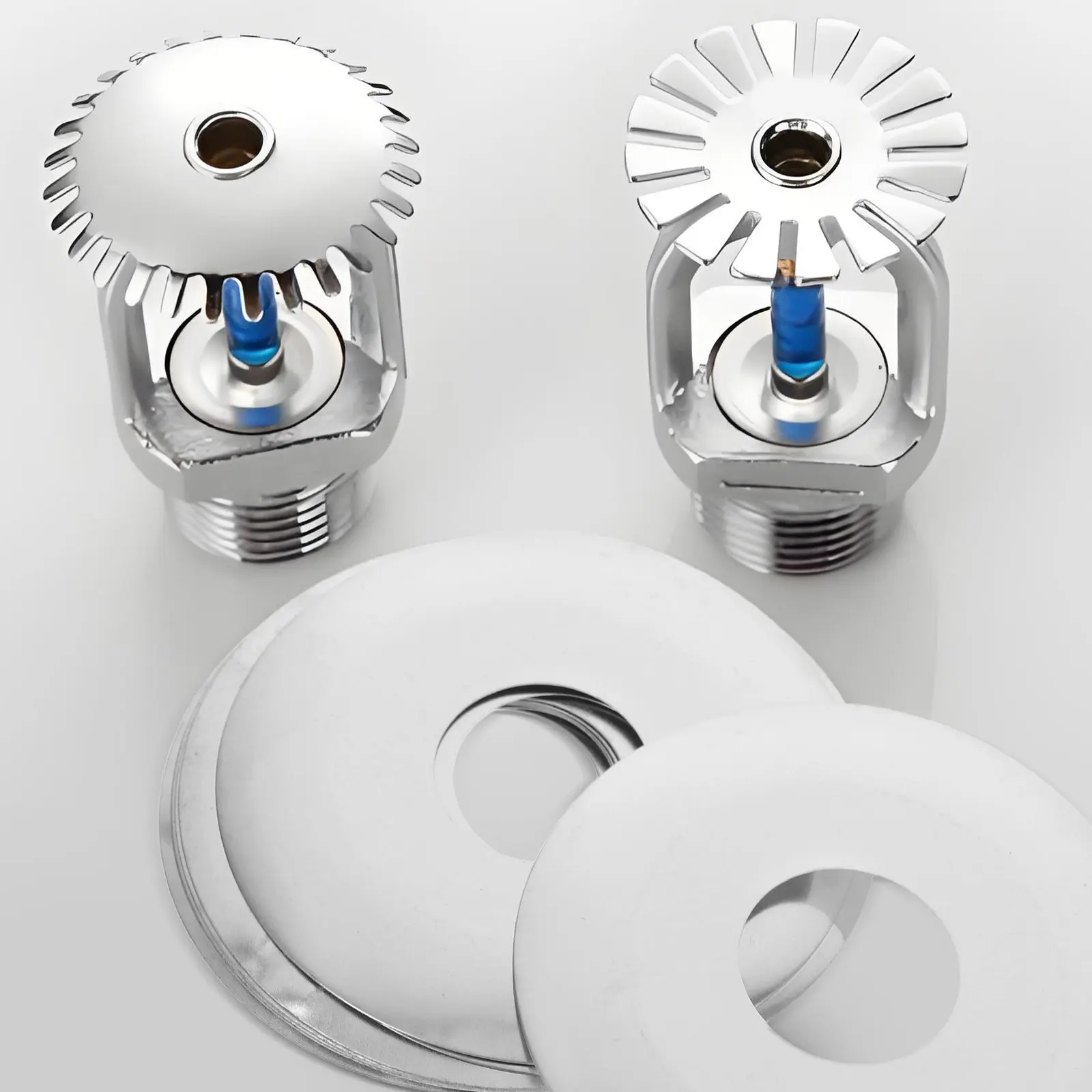 

10Pcs Fire Sprinkler Cover Plates Expandable Round Escutcheon Plate Wall Flange for Sprinkler Head Protection Modern Design