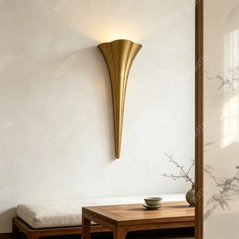 Aesthetic torch plastic art wall lamp, silent wind Zen background wall corridor aisle tea room hotel project