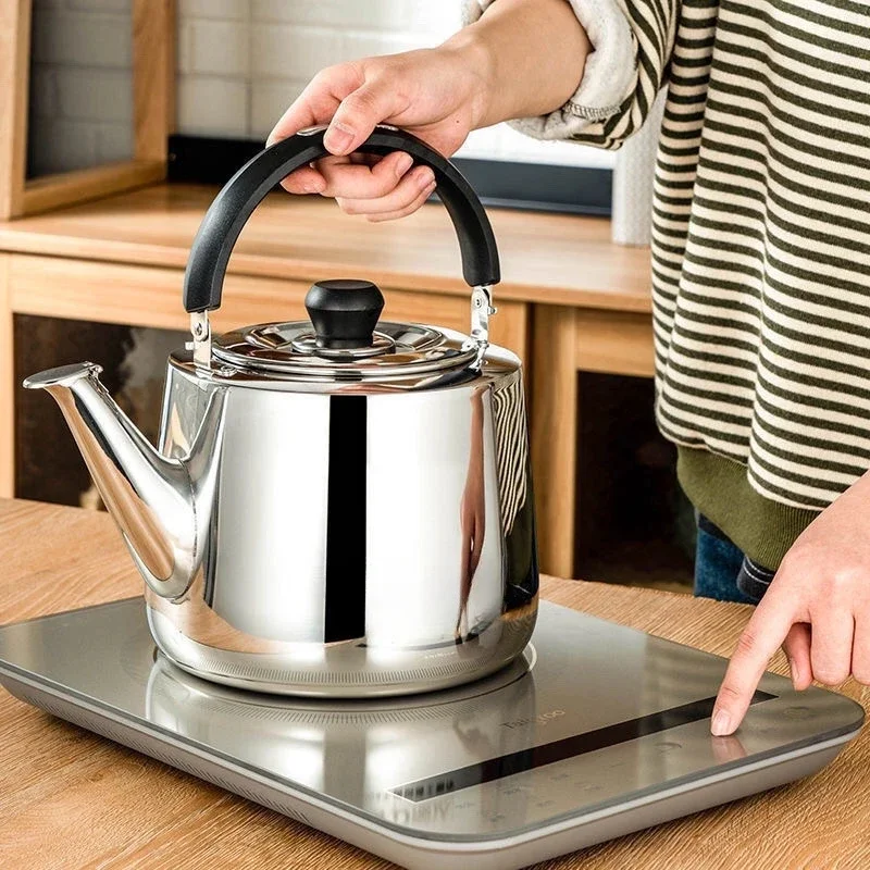 

Чайник с утолщенным свистком из нержавеющей стали, газовая индукционная плита большой емкости, универсальный чайник, бытовой горшок для воды