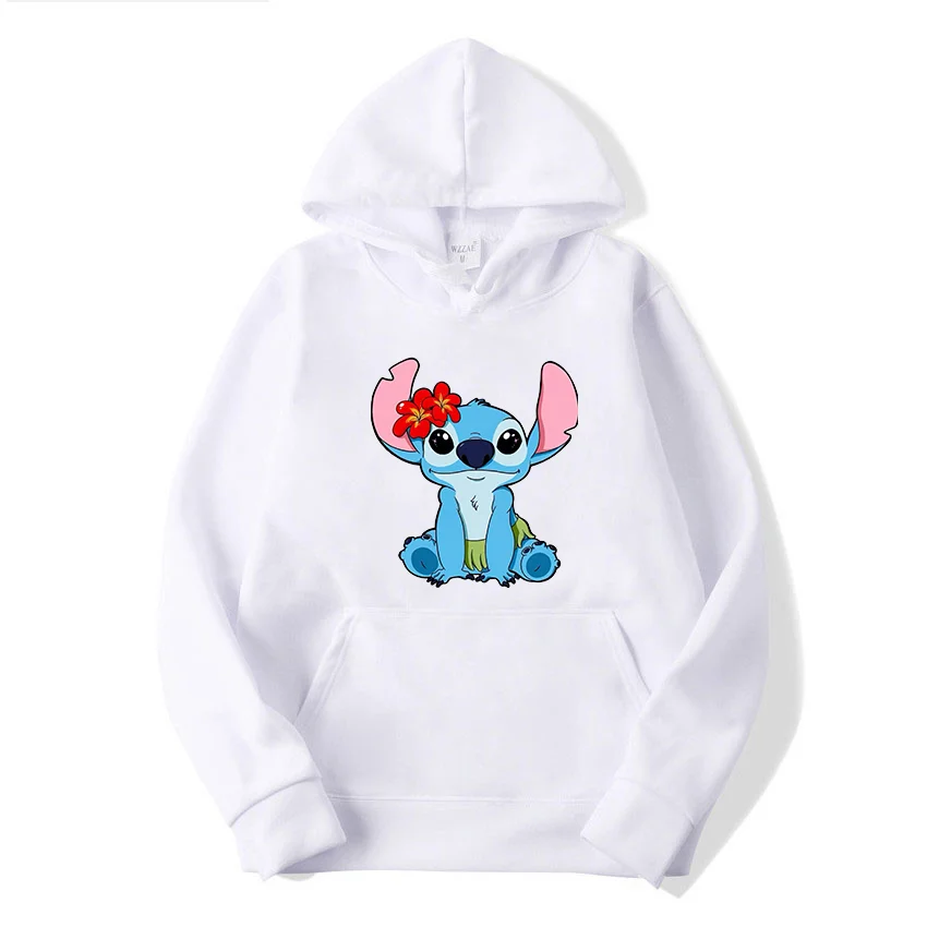 Disney  Lilo & Stitch Stitch Men Women Hoodies Casual Hip Hop Streetwear Long Sleeves Sweatshirts Boys Girls Autumn Tops Coats