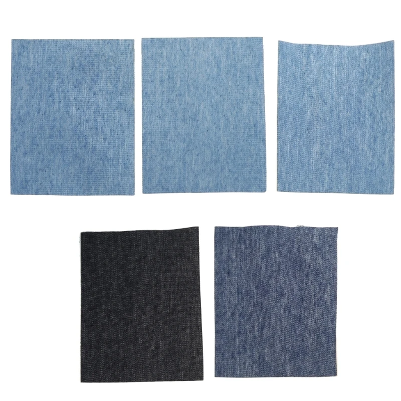 5/25 peças autoadesivas Jean Patches-Denim Patch Patch retangular elíptico
