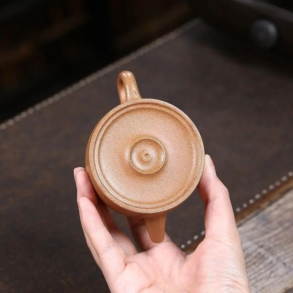 Yixing Zisha Original Mineral Kuihuang Zhuni Small Han Tile 120Ml Ball Hole Handmade Kung Fu Teapot High-End Tea Set