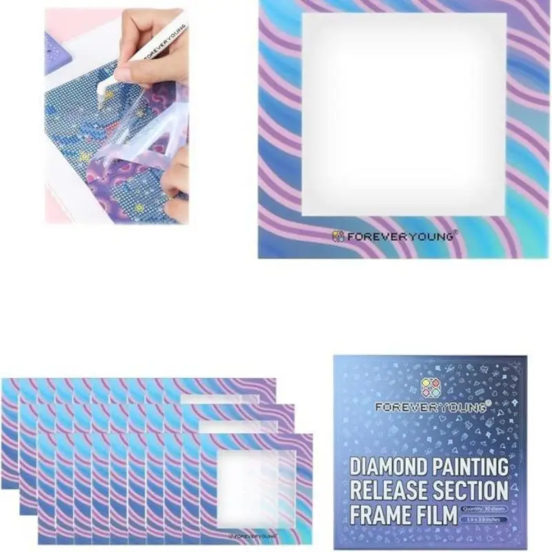 6Pcs Beginner Friendly Painting Alignment Tools Release Film Protective Frame for Entry Level Art Learners