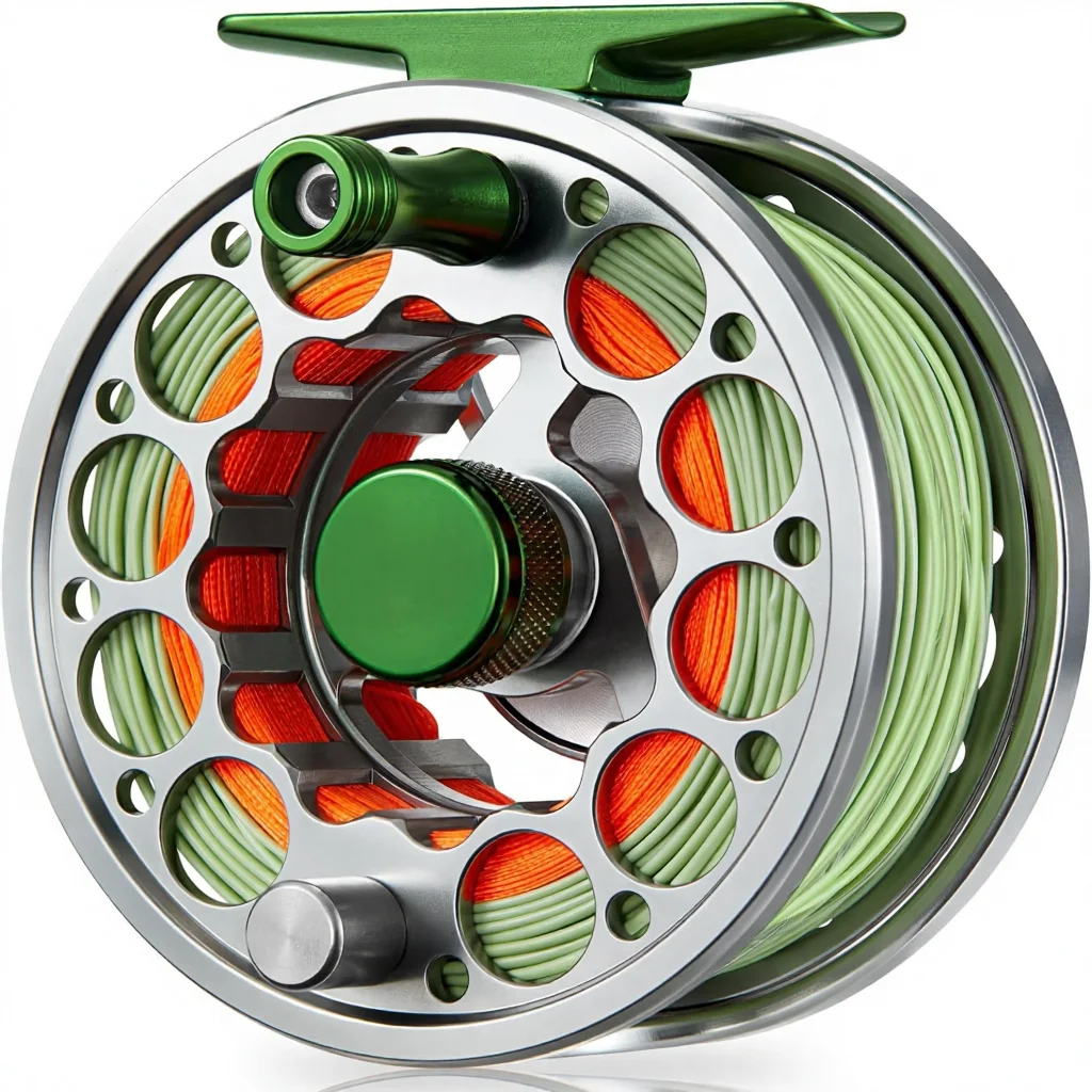 

Sword Fly Fishing Reel CNC Machined Aluminum Alloy Housing Left Hand Mid-Arbor Design No Gear Ratio 3/4 5/6 7/8 9/10