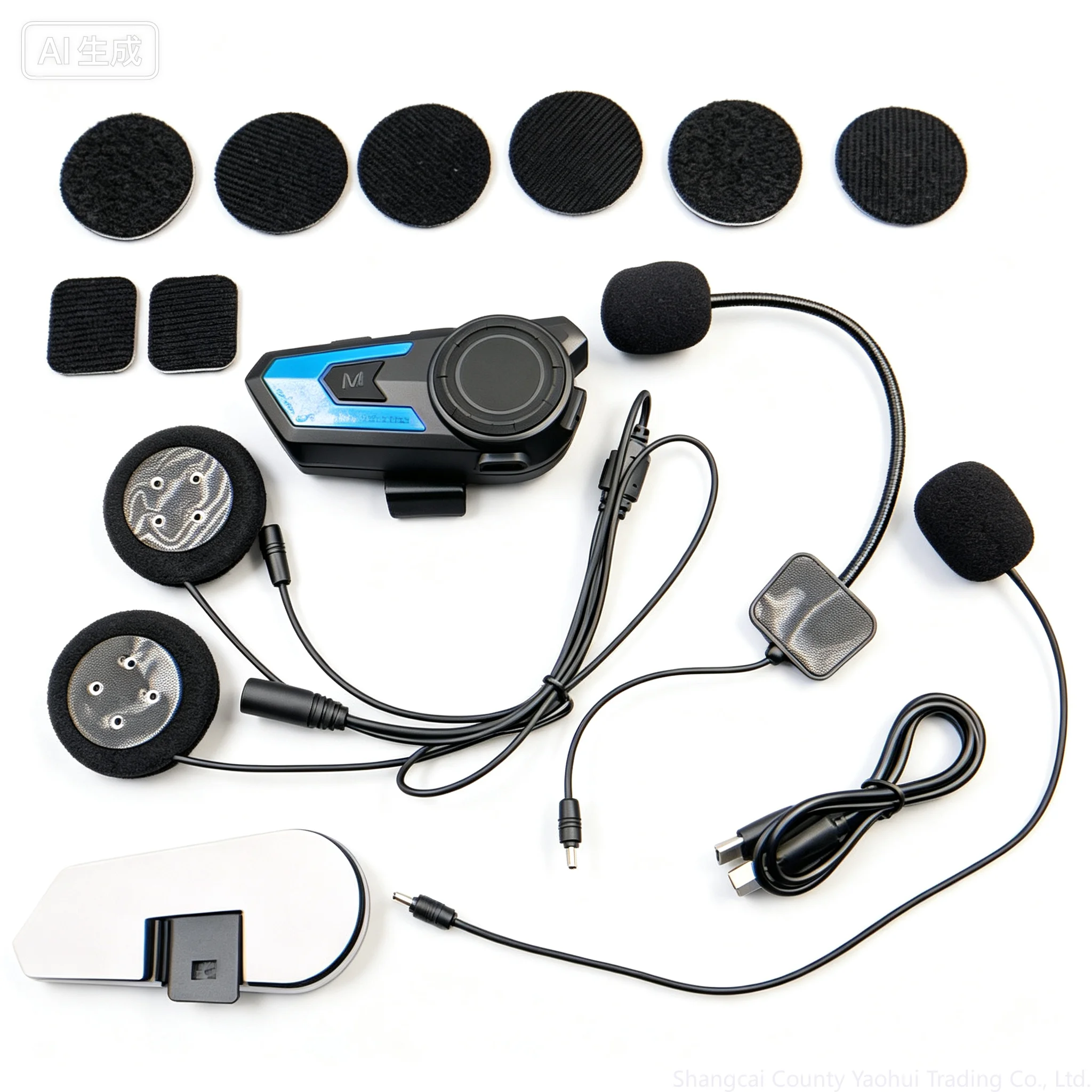 For Waterproof Helmet Bluetooth Headphones, Full/Open Face Flip-up Helmet Compatible, HiFi Music & Clear Call, Long Battery