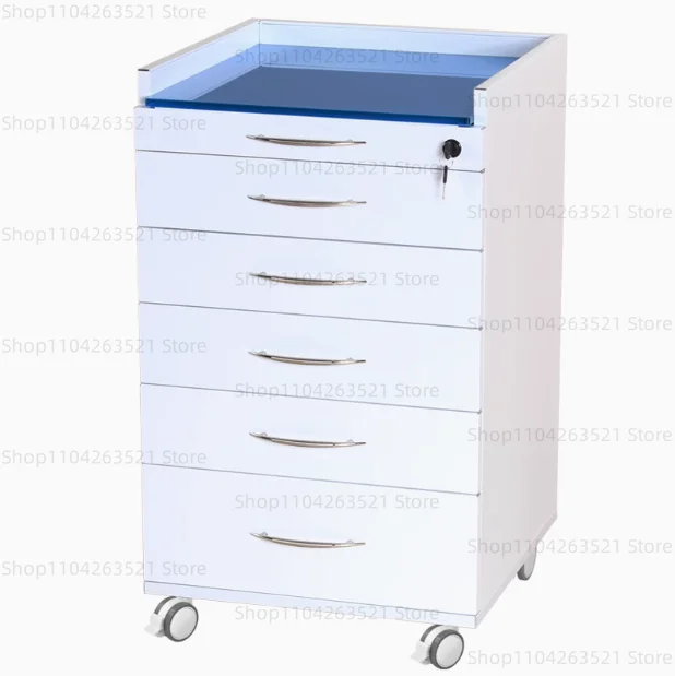 Movable Medical Dental Rolling Cabinet Trolley Hospital Clinic Nursing Furniture 5 Drawers Slider Cabinet With Wheel Storage