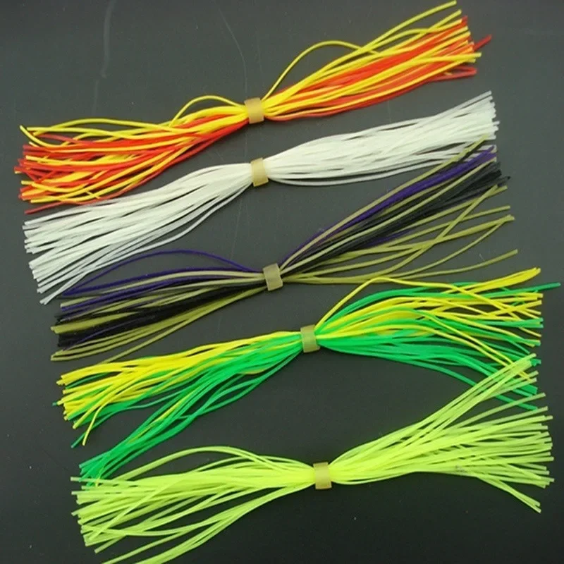 30 Pieces/bundle Silicone Rope Fishing Tool DIY Floating Bait Rubber Lure Small Fish Bite Hook Accessories Random Colors