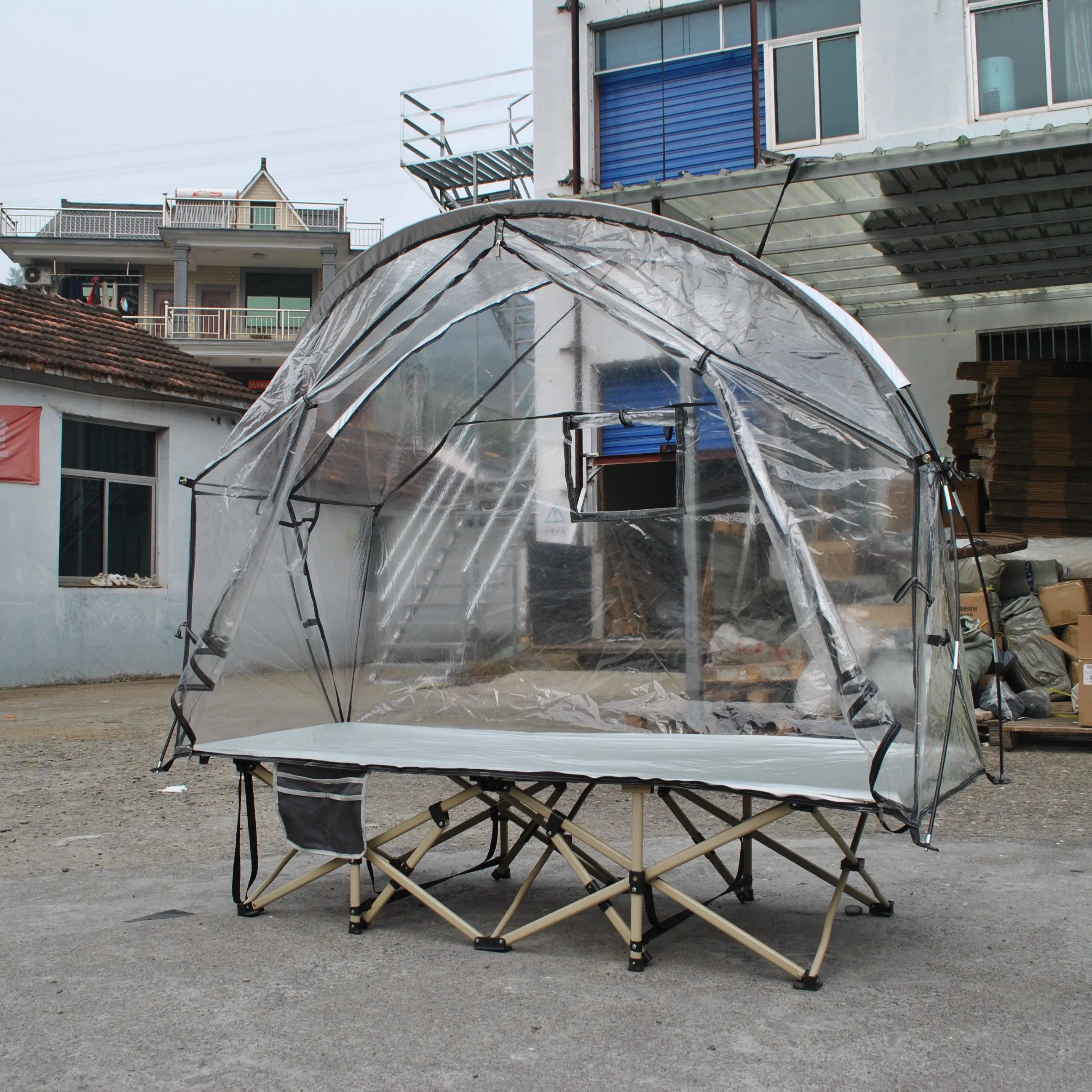 Durable Cot Tent Solo Tent for Camping Bed, 4000mm Waterproof Lighweight Warm keep Tent. Package Not Include Camping Cot