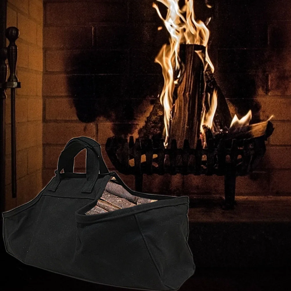 

Outdoor Firewood Carrier Bag Foldable Oxford Cloth Large Capacity Tote for Camping Storage Folding Firewood Bag