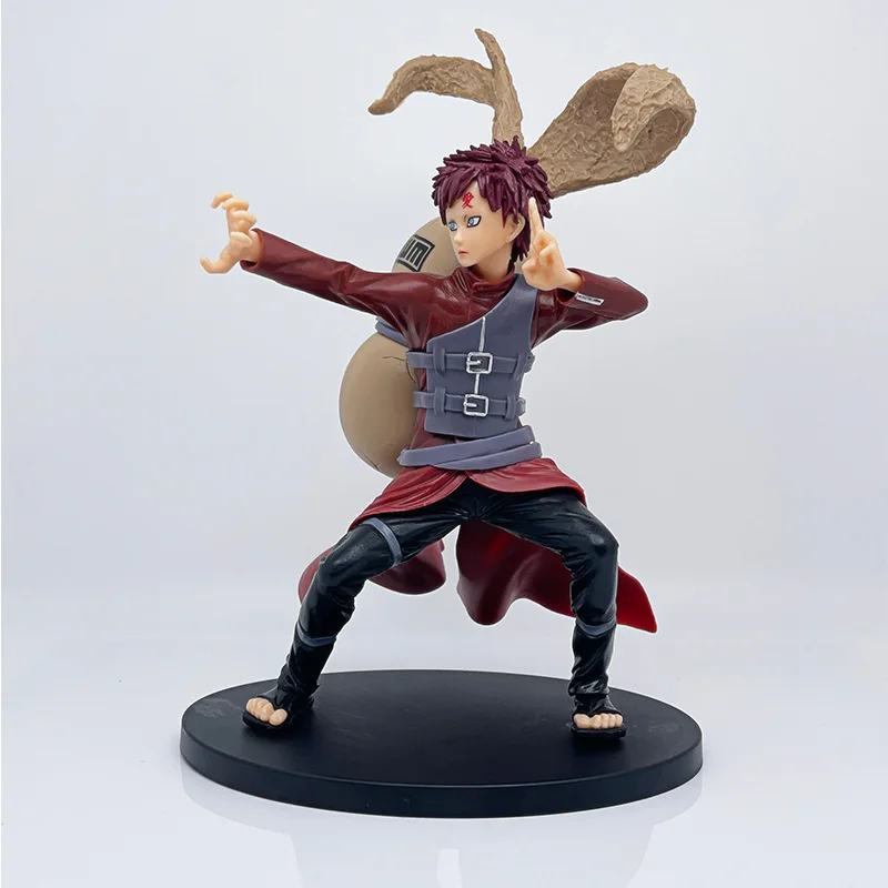 Anime VIBRATION STARS NARUTO Gaara Model Toy Gift Collection Action Figure 22CM PVC Red Gourd Standing Fighting Form