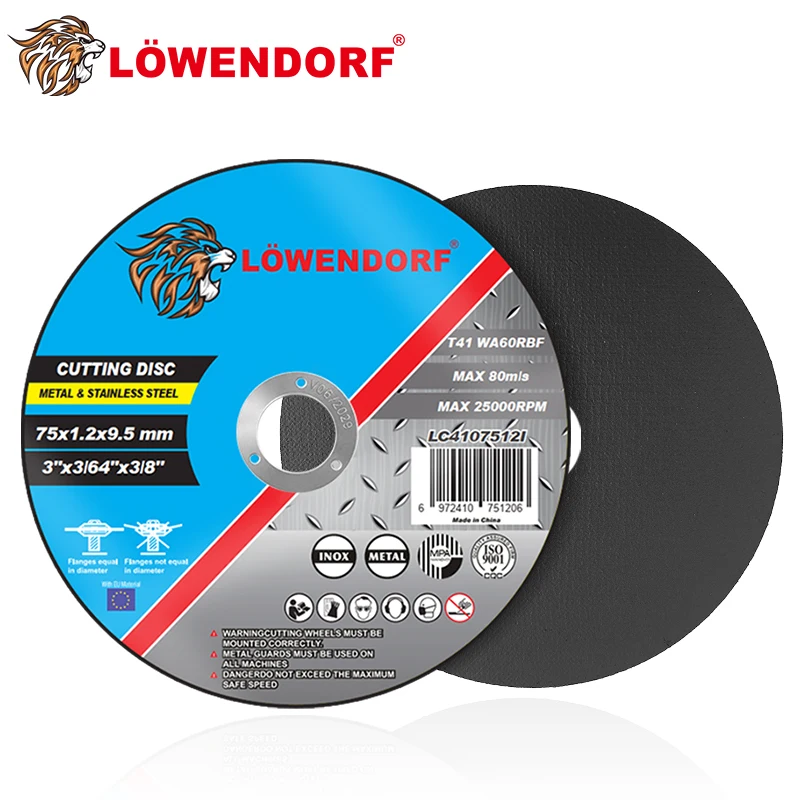 Disco de Corte de Metal 75x1.2x9.5mm, Rodas de Corte de 3 Polegadas para Aço e Inox, Óxido de Alumínio, para Esmerilhadeira Angular, 10 Peças