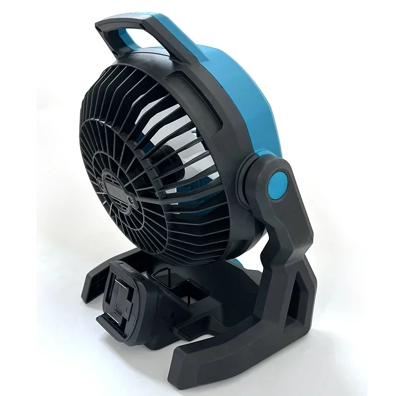 Makita Cordless Table Fan Portable Camping Fan 21V Multi Purpose Adjustable Head 3 Speed Setting Powered Desktop Floor Fan view 2