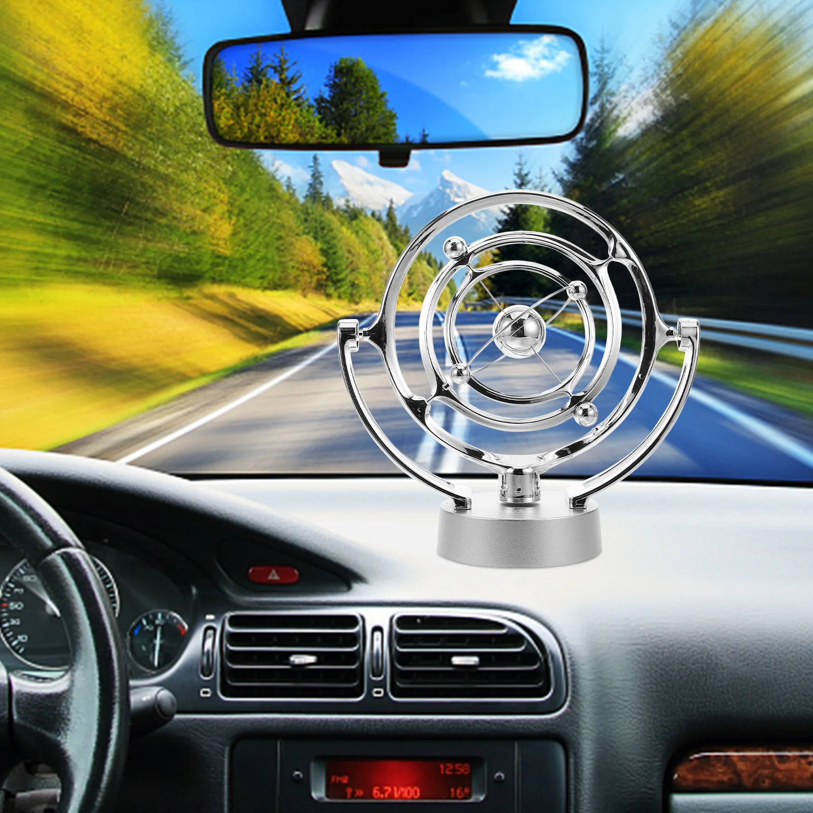 

Earth Perpetual Motion Device Office Desk Decoration Electric Rotating Perpetual Motion Machine Universe Desktop Ornament Car