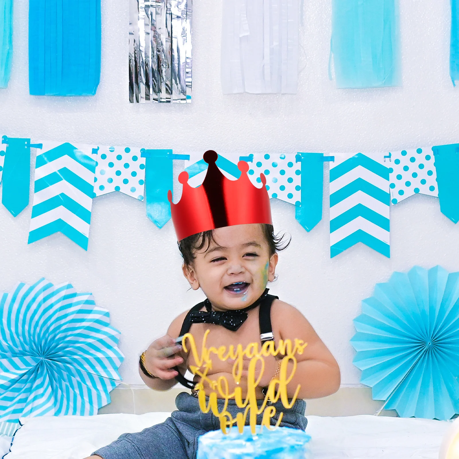 

Birthday Party Crown Paper Hats Kindergarten Adult Golden Crowns for Adults