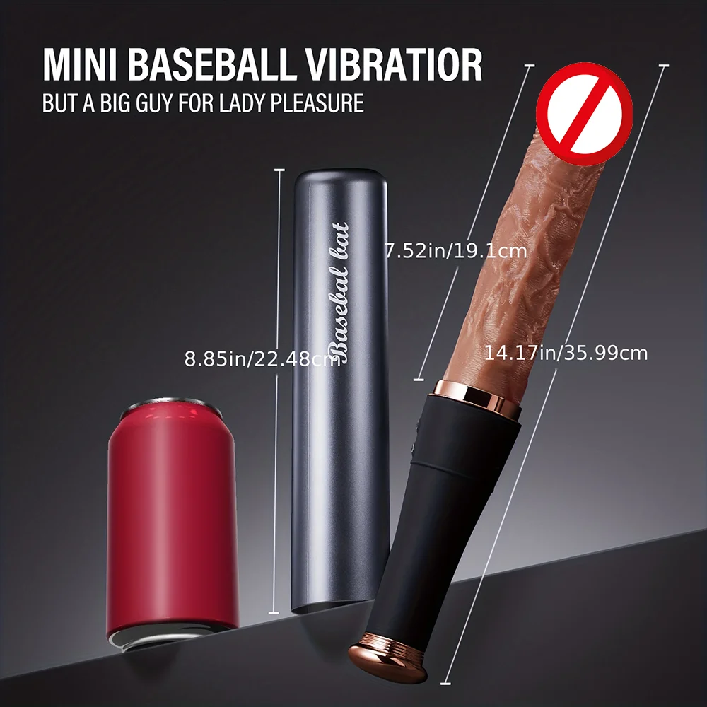 10Frequency Vibrating & Telescopic Baseball Bat Dildo Fully Automatic Simulation Device for Powerful Female Masturbation Women