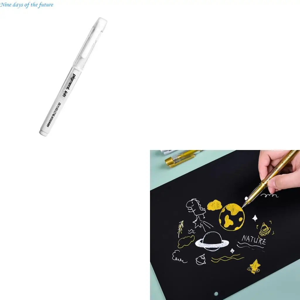 

Gel Pen 1mm Ballpoint Highlighter Pen For Artist Student Art Drawing Journaling E65A