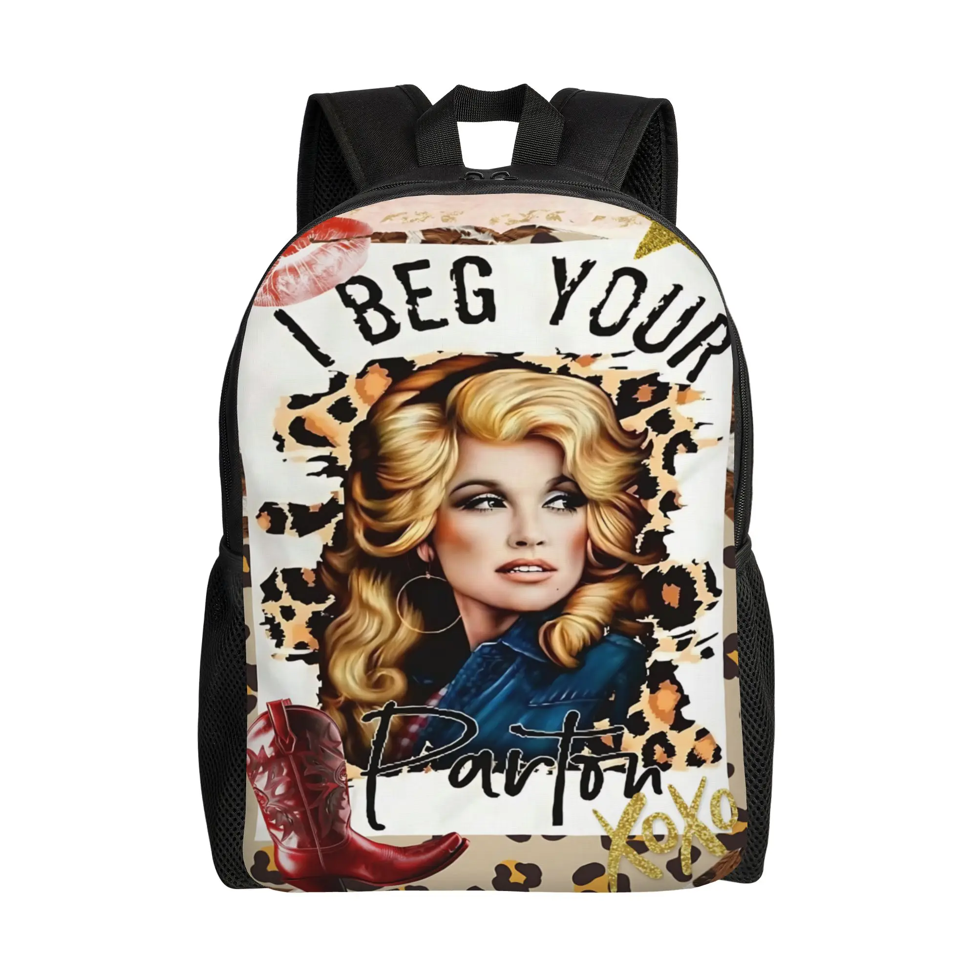 Fashion Dolly Parton backpack  mochila Daily Hiking Sturdy Shoulder Rucksack