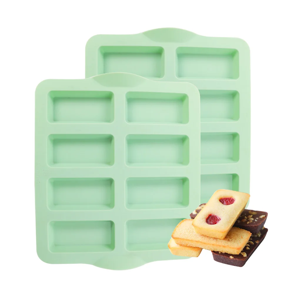 

1PC Silicone Financier Mold Non Stick Mini Chocolate Bar Mold Rectangle Baking Pan for Biscuits Cookies Brownie Granola