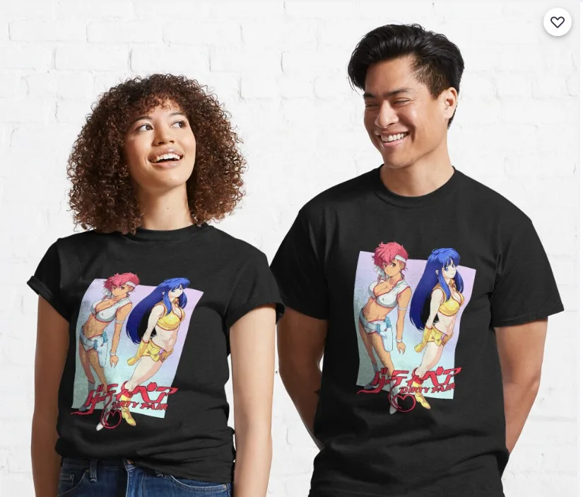 

Dirty Pair Classic T-Shirt The lovely angels anime 80s 90s T shirt