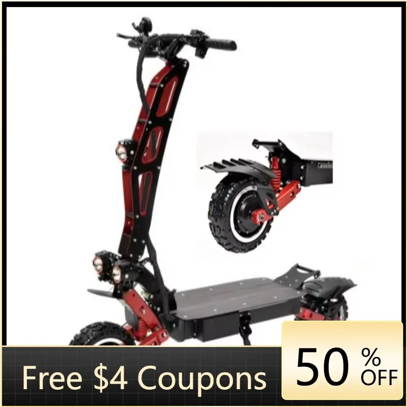 Rs Powerful 60v 6000w dual motor 11 inches 13 inches fat tires electric scooter foldable 2 wheels E scooter adult