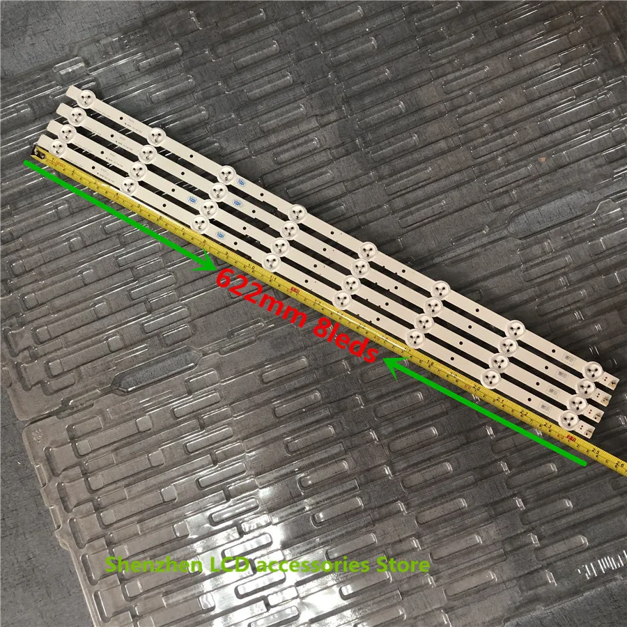 8 светодиодов, 622 мм, светодиодная лента для подсветки телевизора 32 дюйма KDL-32R400A KDL-32R423A kdl-32r421a klv-32r421a kdl-32ra LSY320AN02-001 SVG320AE1
