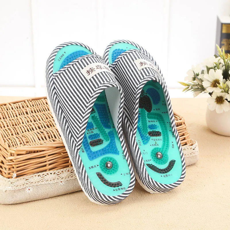 New fashion hot sales Acupoint slippers foot shoes household USES indoor cool slippers male Summer foot massage shoes