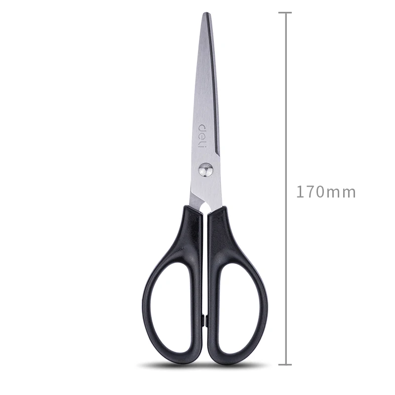 Deli-Universal Round Corner Scissors, Faca de Corte de Papel, Portátil, Estudante, Manual Household, Cozinha, 0603, 170mm