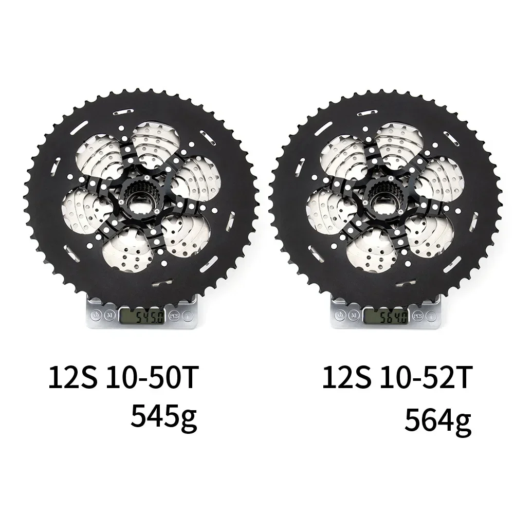 GOLDIX Bicycle Cassette MS Structure 12 Speed 10T-50T/10T-52T MS Bicycle Freewheel Suitable for Shimano Micro Spline M7100 M8100