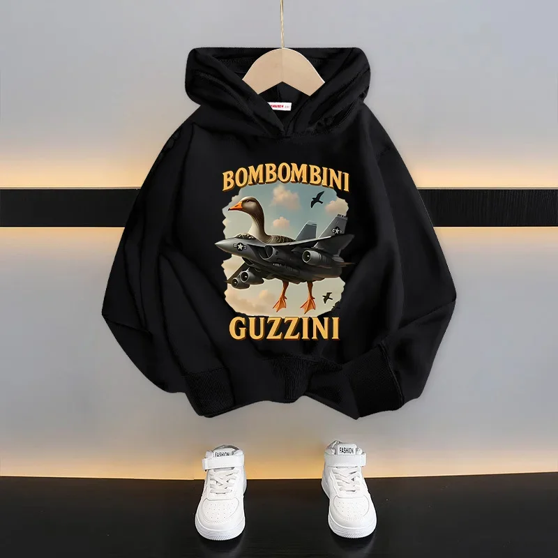 Italian Brainrot Kinder-Kapuzenpullover, lustige Cartoon-Grafik, dünne Sweatshirts, Tung Tungtung Sahur Casuals, lange Ärmel, Oberteile, Jungenkleidung – Detail 6