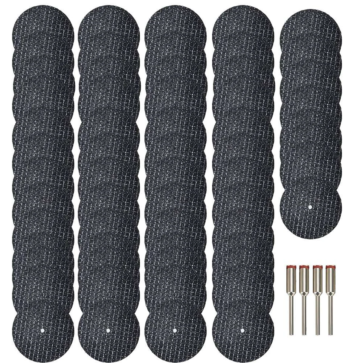 ABXK 60PCS Rotary Tool Cut Off Wheels 1-1/4Inch Reinforced Fiberglass Cut Off Wheels &4PCS Mandrels Rotary Tool Accessories