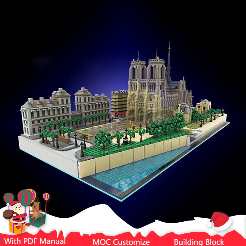 4880 PCS MOC Famous City Street Views Modular Grand Cathedral Building Blocks Diy Assembly Children Adults Toys Birthday Gifts