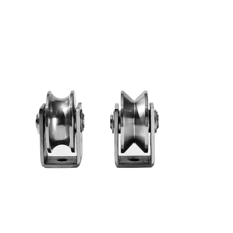 22mm groove stainless steel V-U-shaped groove door roller with shaft door pulley hardware accessories
