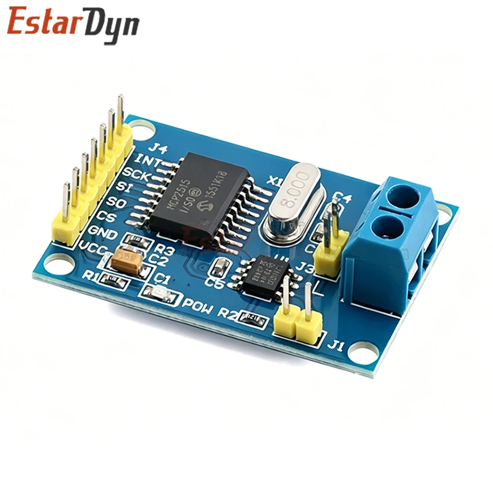 Estardyn MCP2515 CAN Bus Module TJA1050 High Speed Transceiver SPI Breakout for 51 STM32 ARM Controller