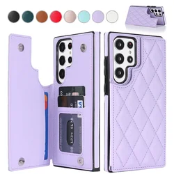 Wallet Small Fragrance Card Slot Magnetic Flip Leather Case For Samsung Galaxy S25 Ultra S24 FE S23 Plus S22 S21 S20 Note 20 10