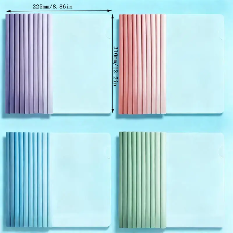 

10pcs Transparents File Document Thicken Draw Rod A4 Folder Test Paper Storage Bag Clip Office Folder Organizer Office Supplies