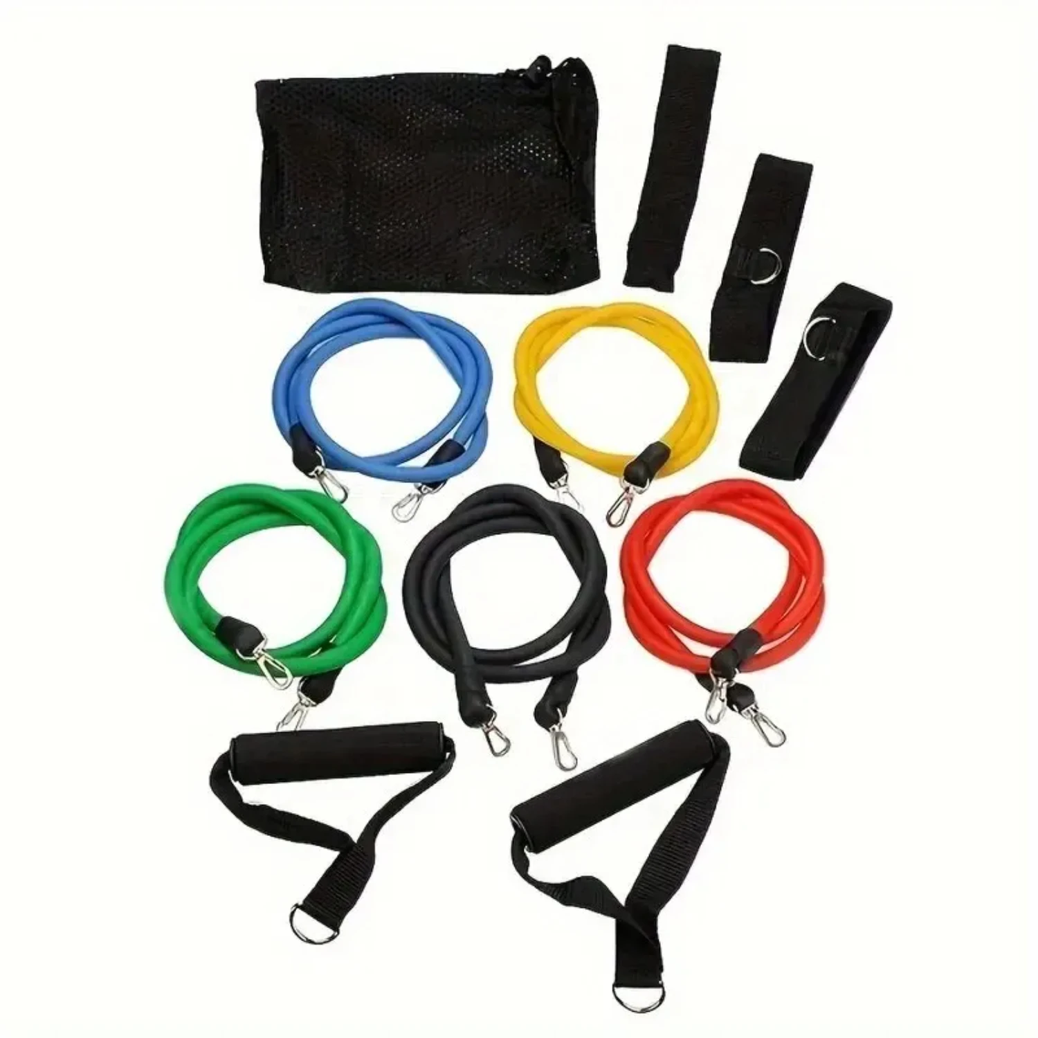 

11pcs/Set Pull Rope, Resistance Bands, Portable Fitness Equipment, Ankle Strap, Chest Expander, Elastic Exercise Band Yoga swing