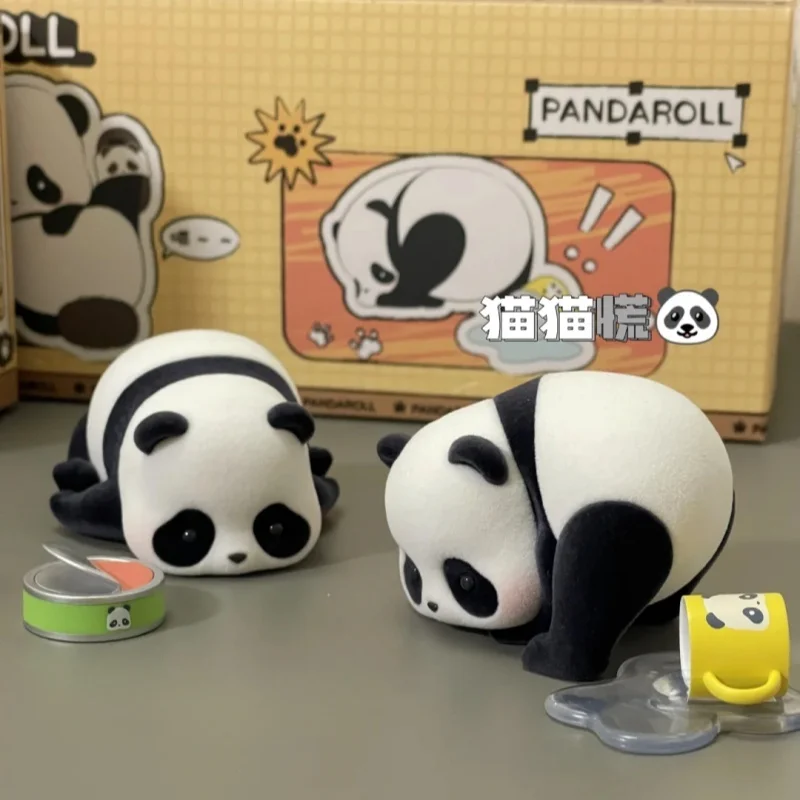 حقيقية الباندا لفة الباندا هي أيضا القط سلسلة صندوق أعمى اللعب سطح المكتب الحلي عمل أرقام لطيف نماذج للحيوانات مفاجأة Fubao