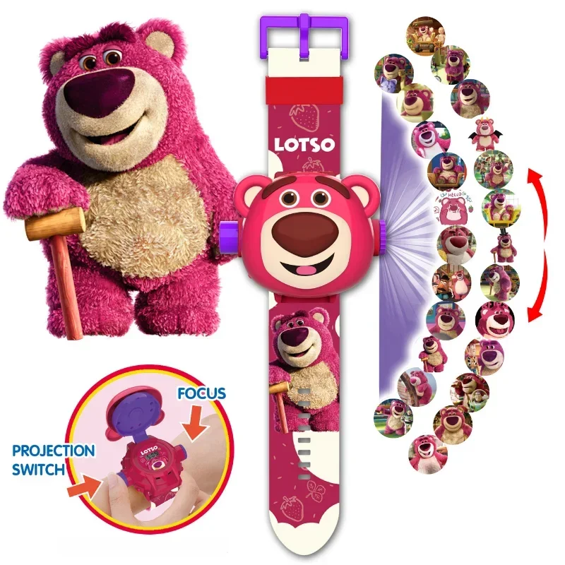 Cartoon Cars Story Elsa Losto 24 Pictures DSN Cartoon Projection Electronic Watch Lightning Mcqueen Snow White Gift view 2