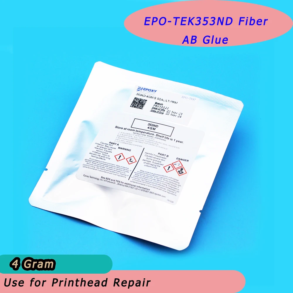 Original Genuine EPO-TEK353ND Glue Fiber Optic Curing Two-Component Quick-Drying AB Glue Epoxy Resin Glue For Printhead Repair