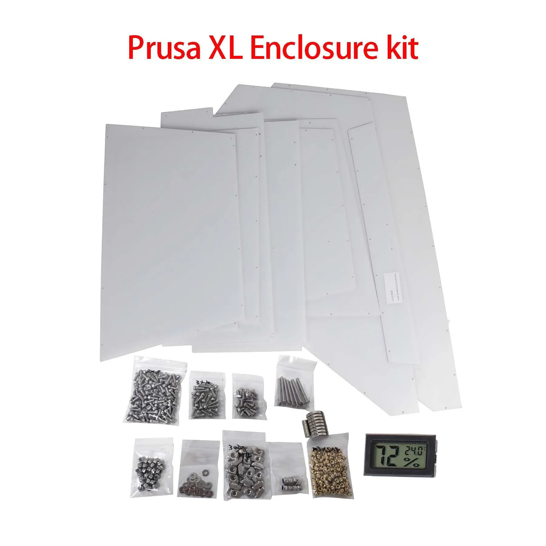 Imagem -06 - Blurolls Prusa-kit de Gabinete Acrílico com Fixadores Porta Minimalista e Imprimível Painel pc xl