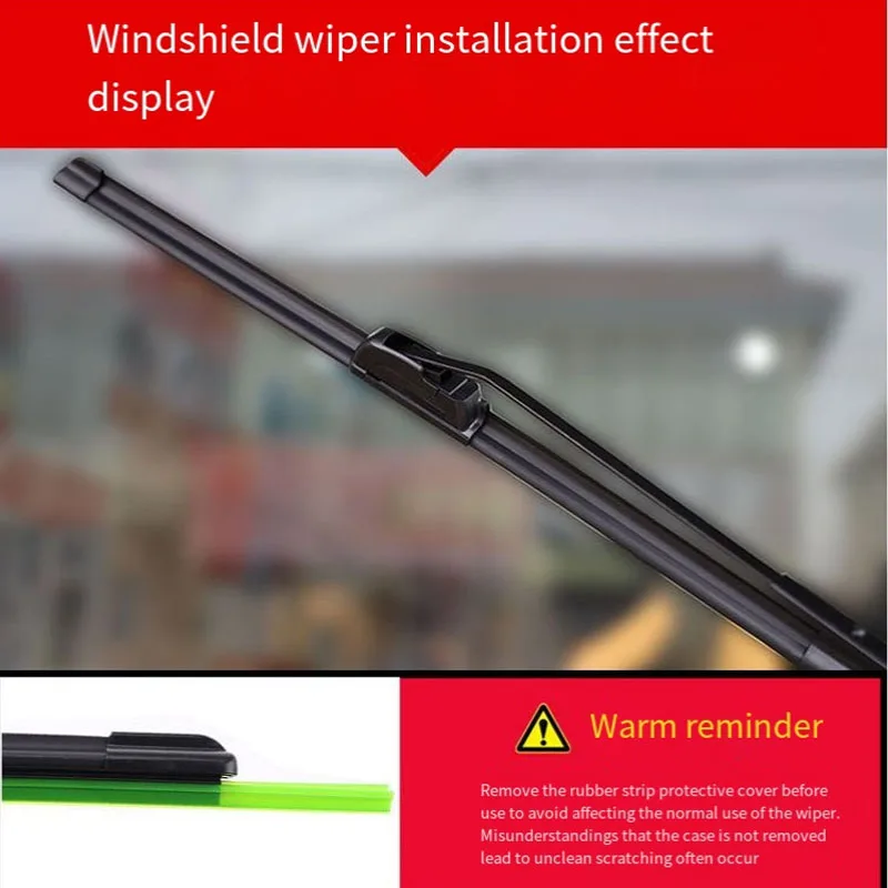 14-20 Inch Car Universal U-shaped Boneless Wiper High-definition Durable Boneless Special Car Wiper Windscreen Wiper Strip