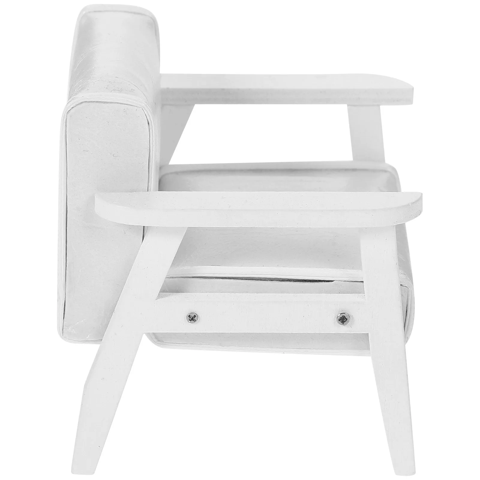 

Миниатюрное кресло в винтажном стиле из ПУ и легкого дерева, тонкая работа, гладкая поверхность, для миниатюрного домика