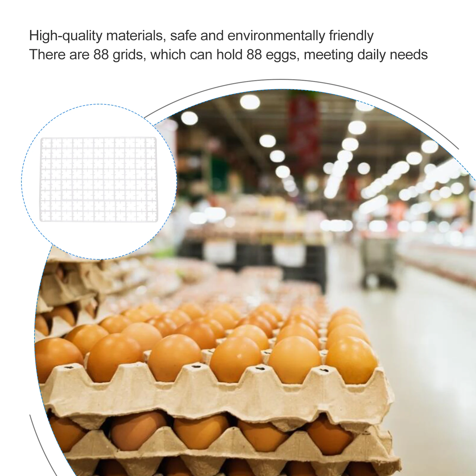 

1pc Holder Multi-Grid Structure Protective Egg Storage Container Fine Workmanship Home Egg Store Use Safe Reliable