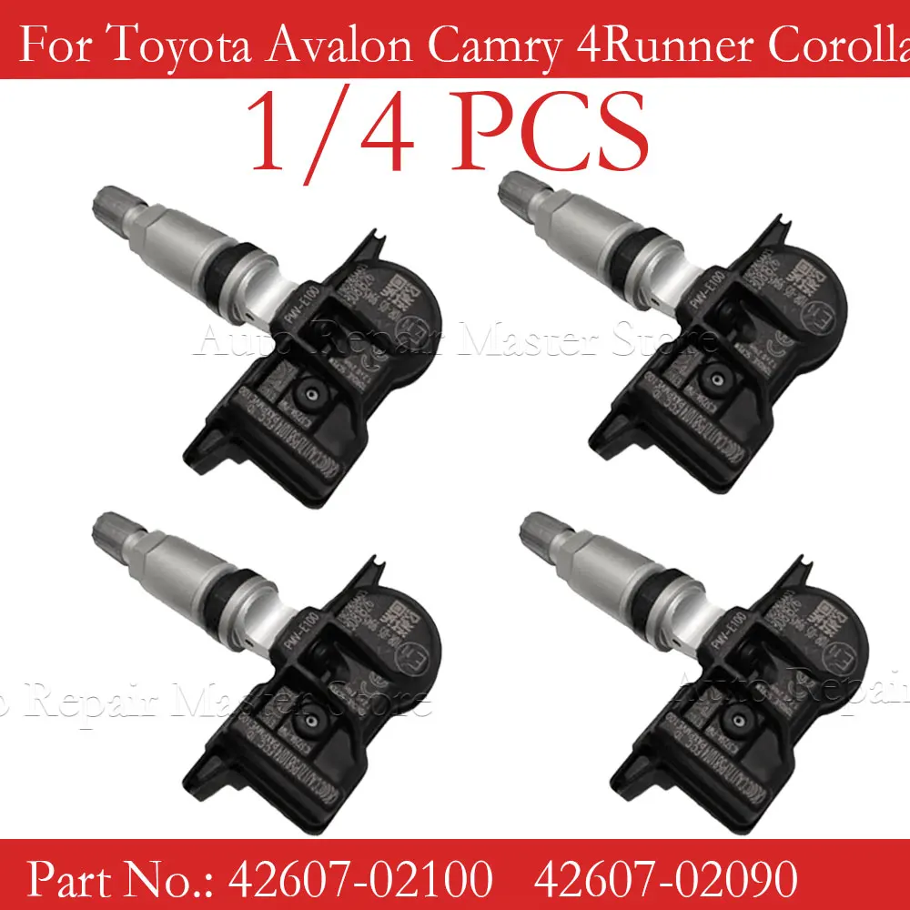 1/4PCS Tire Pressure Sensor TPMS 42607-02090 4260702050 For Toyota AVALON CAMRY 4RUNNER COROLLA 2019 2020 PMV-E100 42607-02100