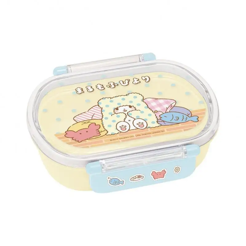 Japan Original Marumofubiyori Bear Bento Box Lunch Box Cutlery Sanrio Cartoon Kawaii Anime Toys for Children Birthday Gifts