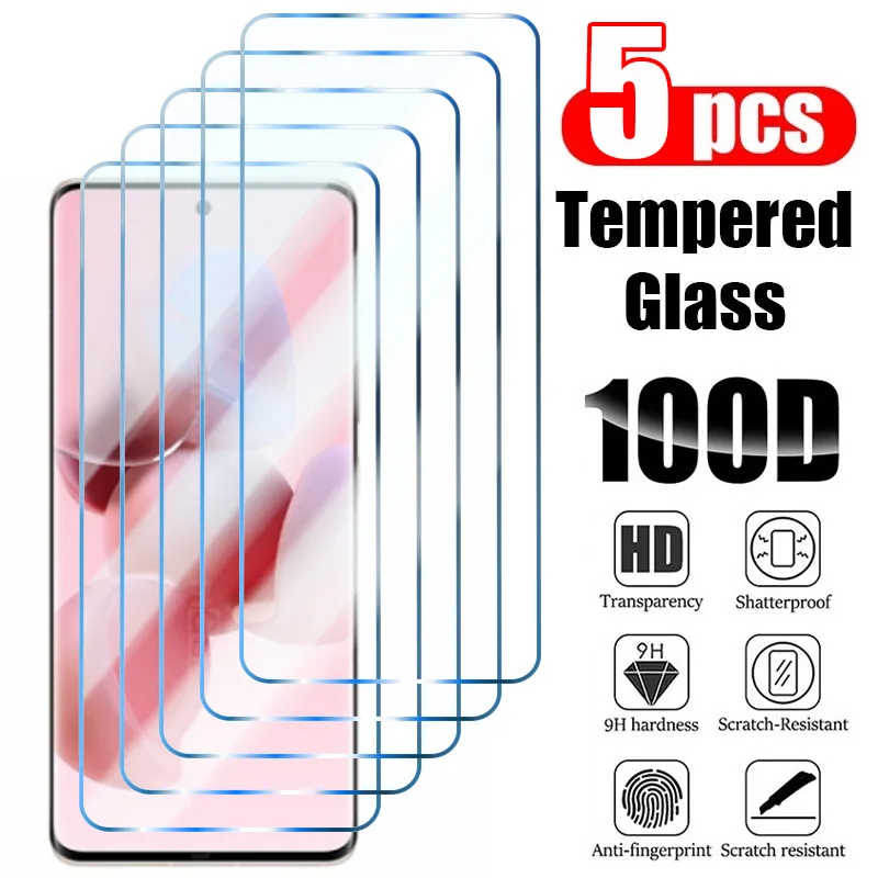 5Pcs Tempered Glass For Xiaomi Poco X3 X4 GT X4 X5 Pro X3 NFC Screen Protective Glass On Xiaomi Mi 11 10 9 8 Lite 12T 11T 10T 9T