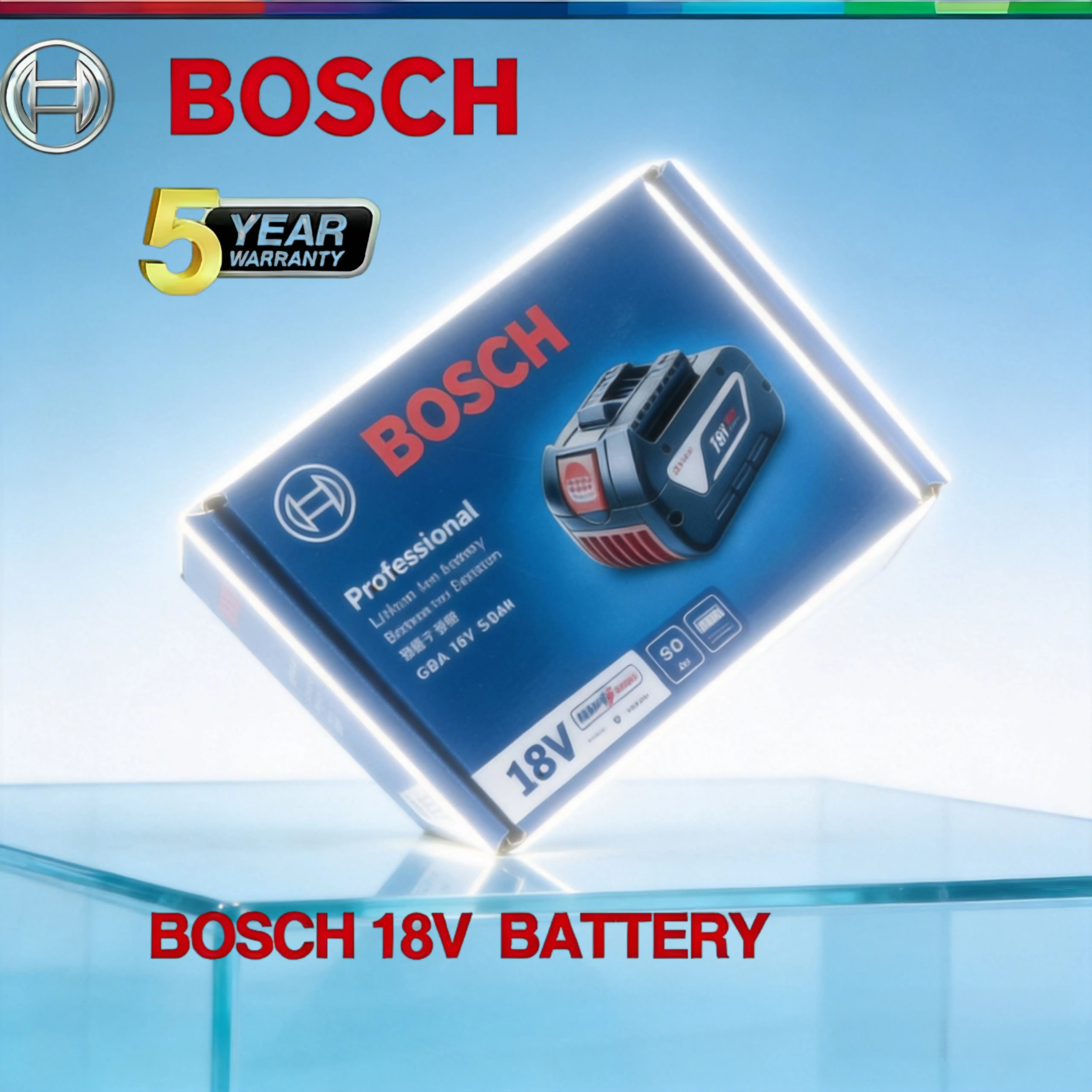 100% Origineel Bosch 18V Batterij 6000mAh, Draadloos Gereedschap Accu BAT609 BAT618 GBA18V80 Li-IonBattery