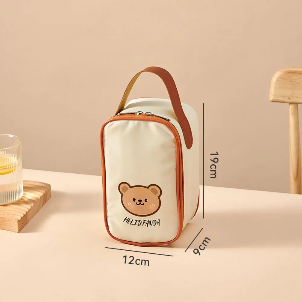 Portable Insulated Lunch Bag Cute Bear Large Capacity Cooler Bag Waterproof Thermal Food Container Bag for Students Adult