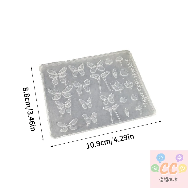 Forma Silikonowa 3D Motyl Wysoka Przezroczystość Dekoracja Paznokci DIY Szablon Silikonowy do Paznokci