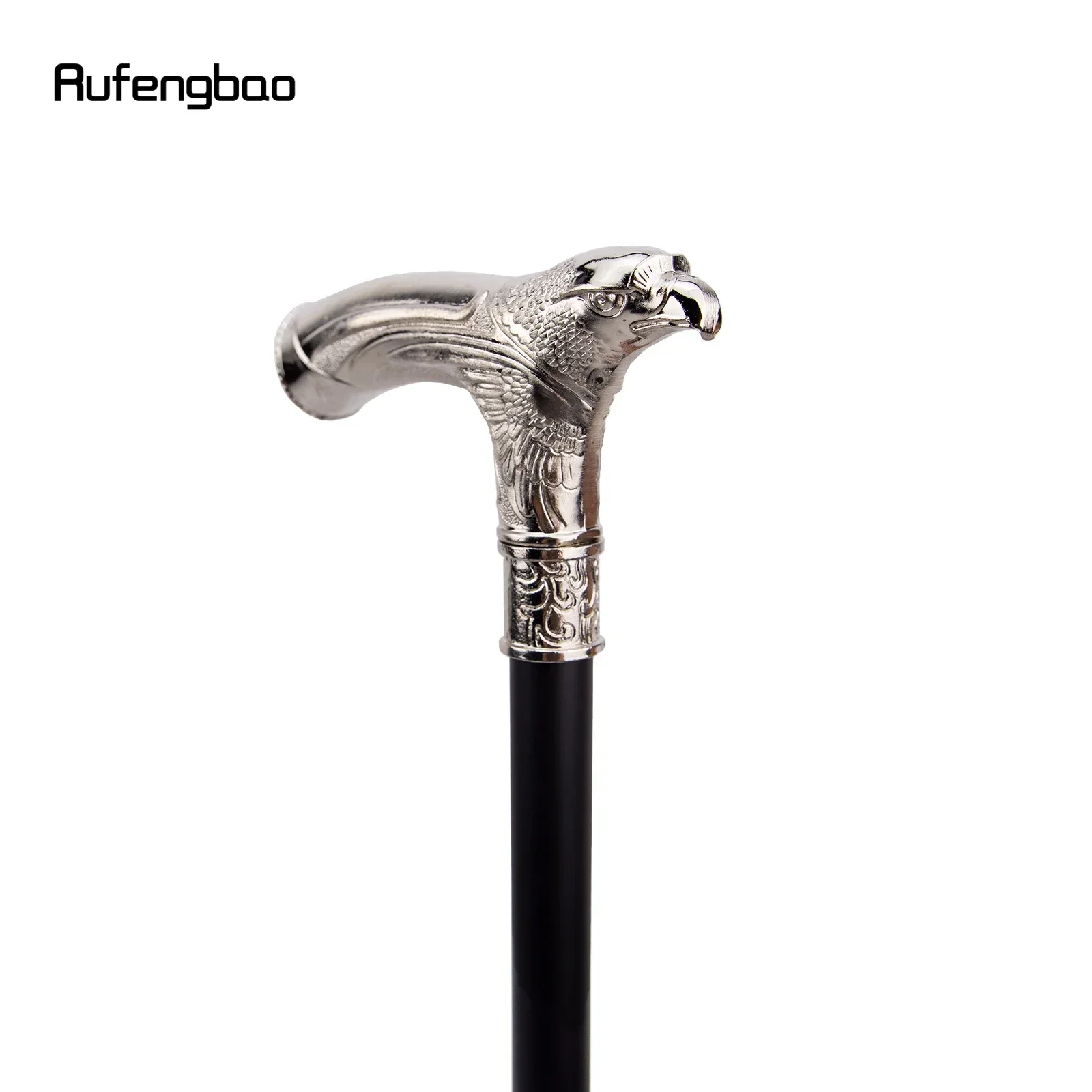 ไม้เท้าแฟชั่นหัวนกอินทรีสีขาวประดับคริสตัลแบบข้อเดียว สำหรับตกแต่ง คอสเพลย์แวมไพร์ งานปาร์ตี้ ฮาโลวีน ไม้เท้ายาว 93 ซม.